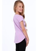 Girls\' tunic with a slit, purple NDZ8229 - Online store - Boutique